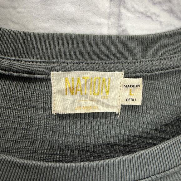 Nation LTD Jonnie Snap Long Sleeve Top in Hunter Green Size L Womens - Picture 4 of 7